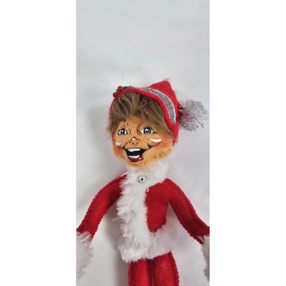Annalee Christmas Elf Doll Red Santa Outfit Poseable‎ Holiday Decoration 9